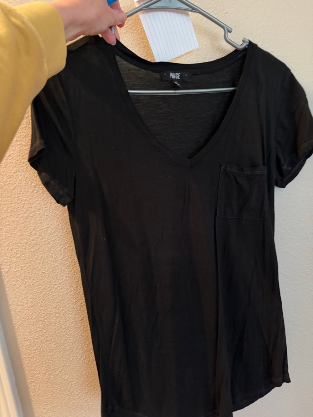 🎉🎉 2/$25 SALE! PAIGE Black V-Neck Pocket Tee Top